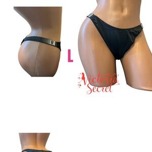 Victoria's Secret Black and Silver Panty